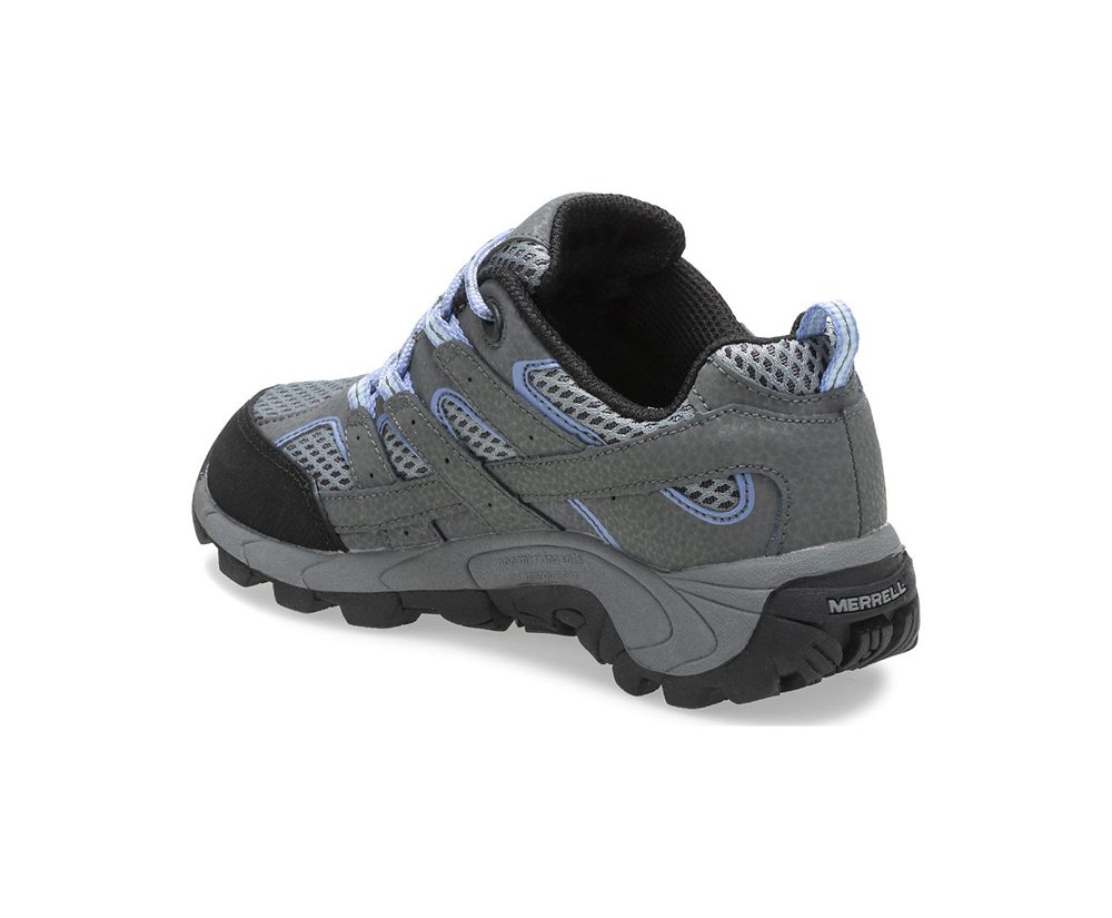 Merrell Hiking Shoes Grey - Moab 2 Low Lace Waterproof Sneaker - Kids 97LZJBFPQ